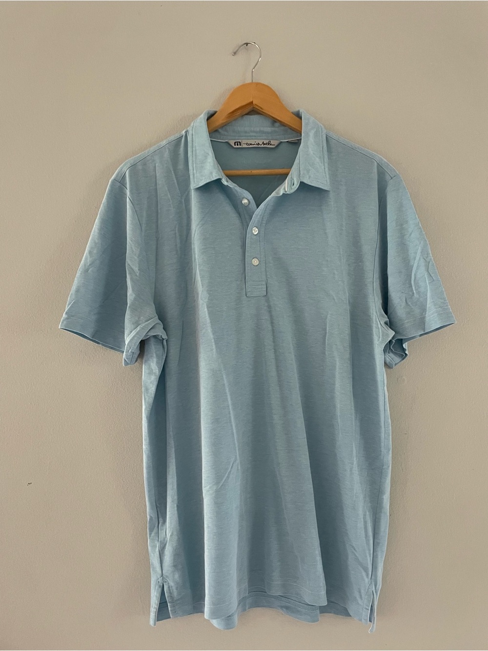 Men's Travis Mathew Light Blue Polo Shirt